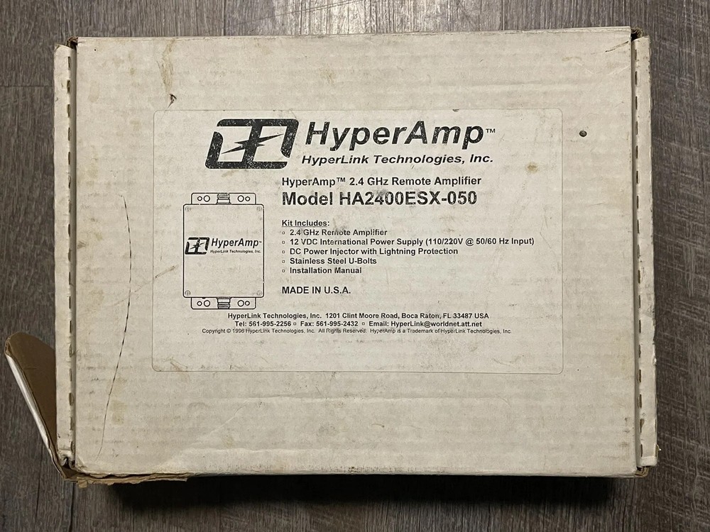 HyperLink HyperAmp 2.4 GHz Remote Amplifier Model HA2400ESX-050 Vtg NOS