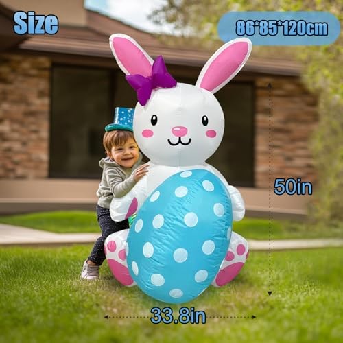 4FT Easter Inflatable, Easter Inflatable Outdoor 4FT Easter Inflatable Bunny