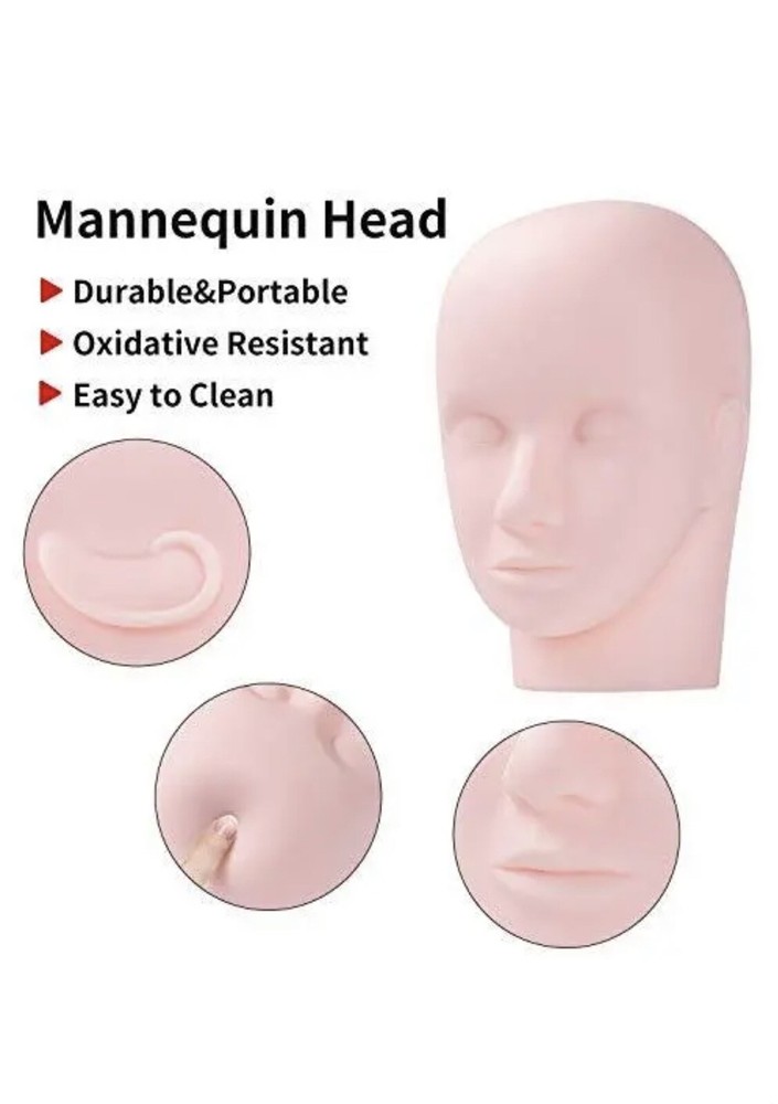 Pro Training Mannequin Flat Head Practice Make Up Eyelash Extensions (SB)