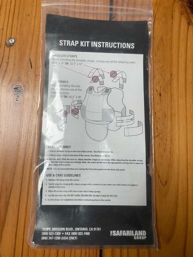 ABA/SecondChance Replacement Body Armor Straps - 10 Piece Set