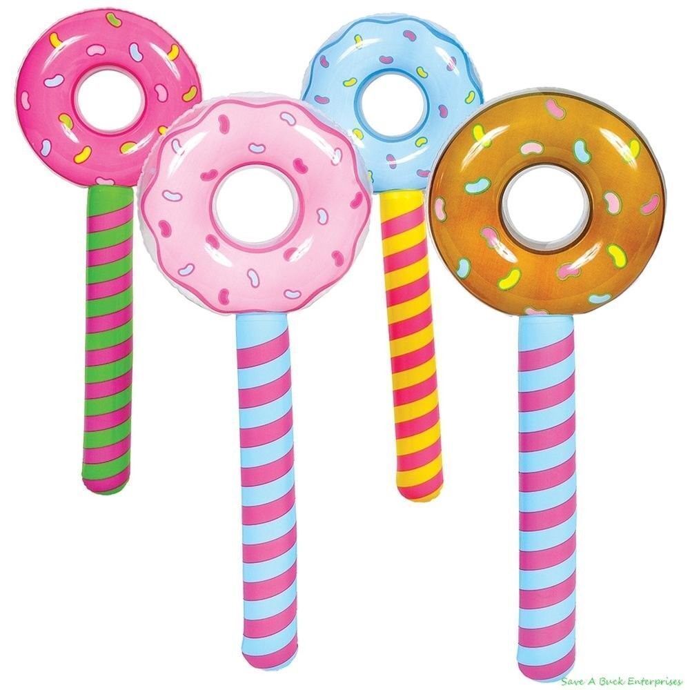 4 Lollipop Suckers inflatable Birthday donut holes Wonka CANDYLAND valentine
