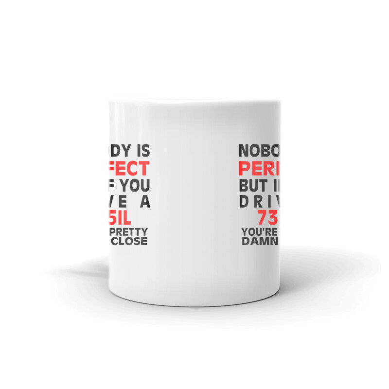 Nobody's Perfect Except 735IL Coffee Tea Ceramic Mug Office Work Cup Gift