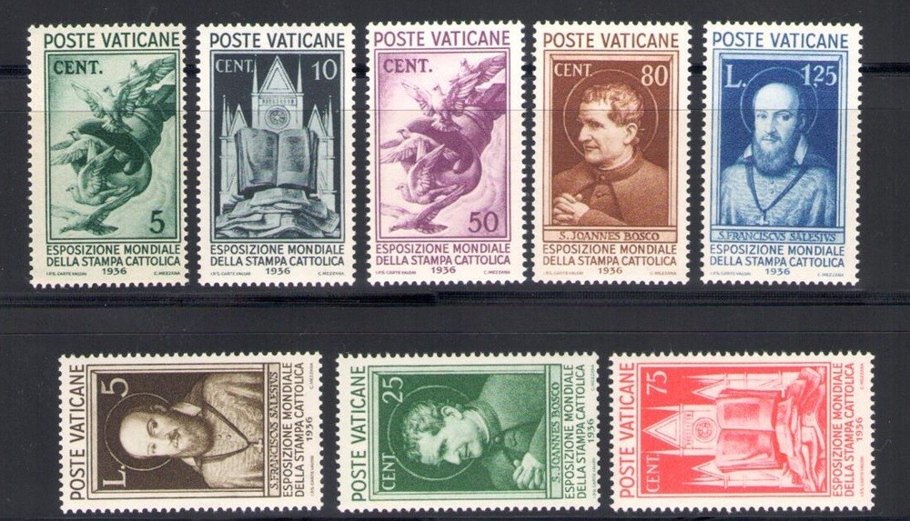 1936 Vatican, Complete Year 8 Ordinary Post Values, MNH **