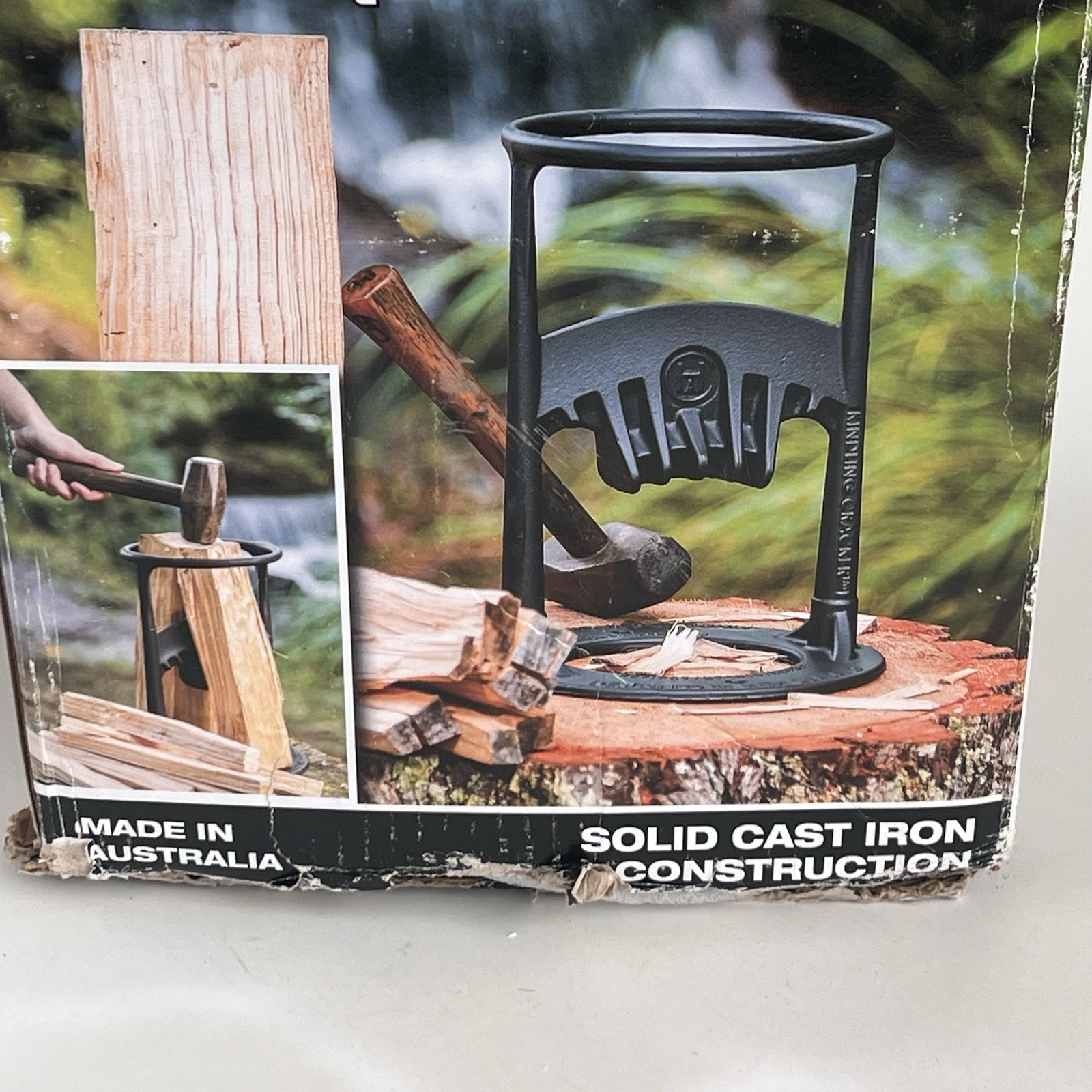 Kindling Cracker Firewood Log Splitter Cutter Black Australia NIB Camping