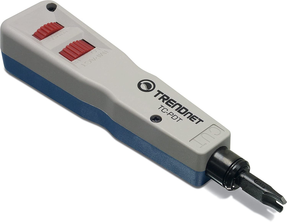 Punch Down Tool With 110 And Krone Blade, Insert & Cut Terminations In One Op...