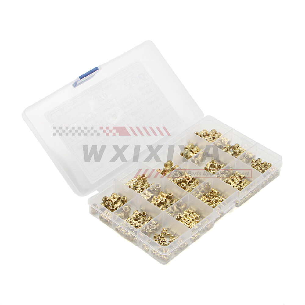 370 Pieces M2-M5 Solid Brass Knurled Nut Injection Thread Insert Fmbedded Nuts