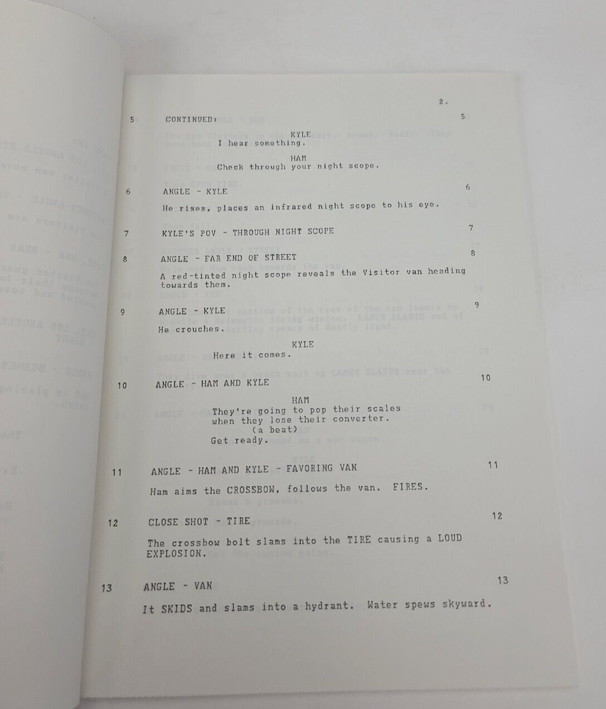 V / Brian Taggert 1984 TV Script, June Chadwick, Robert Englund "The Conversion"