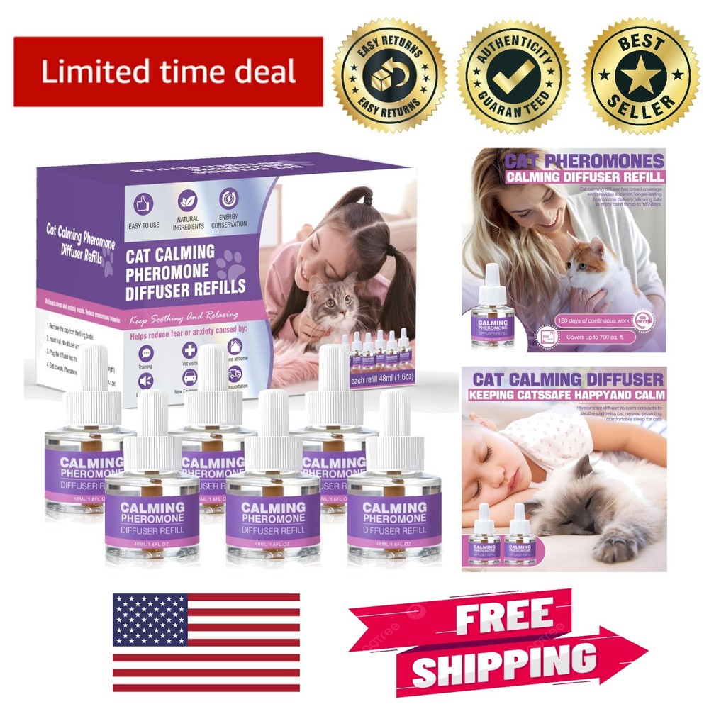 Multicat Pheromone Refills - Calming Diffusers for Cats, 700 Sq Ft Coverage
