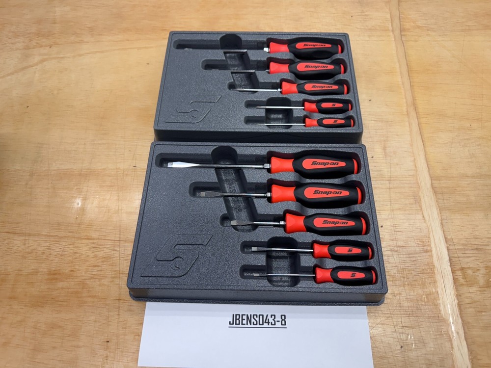 Snap-on Tools NEW 10pc ORANGE Soft Grip Phillips & Flat Head Screwdriver Sets