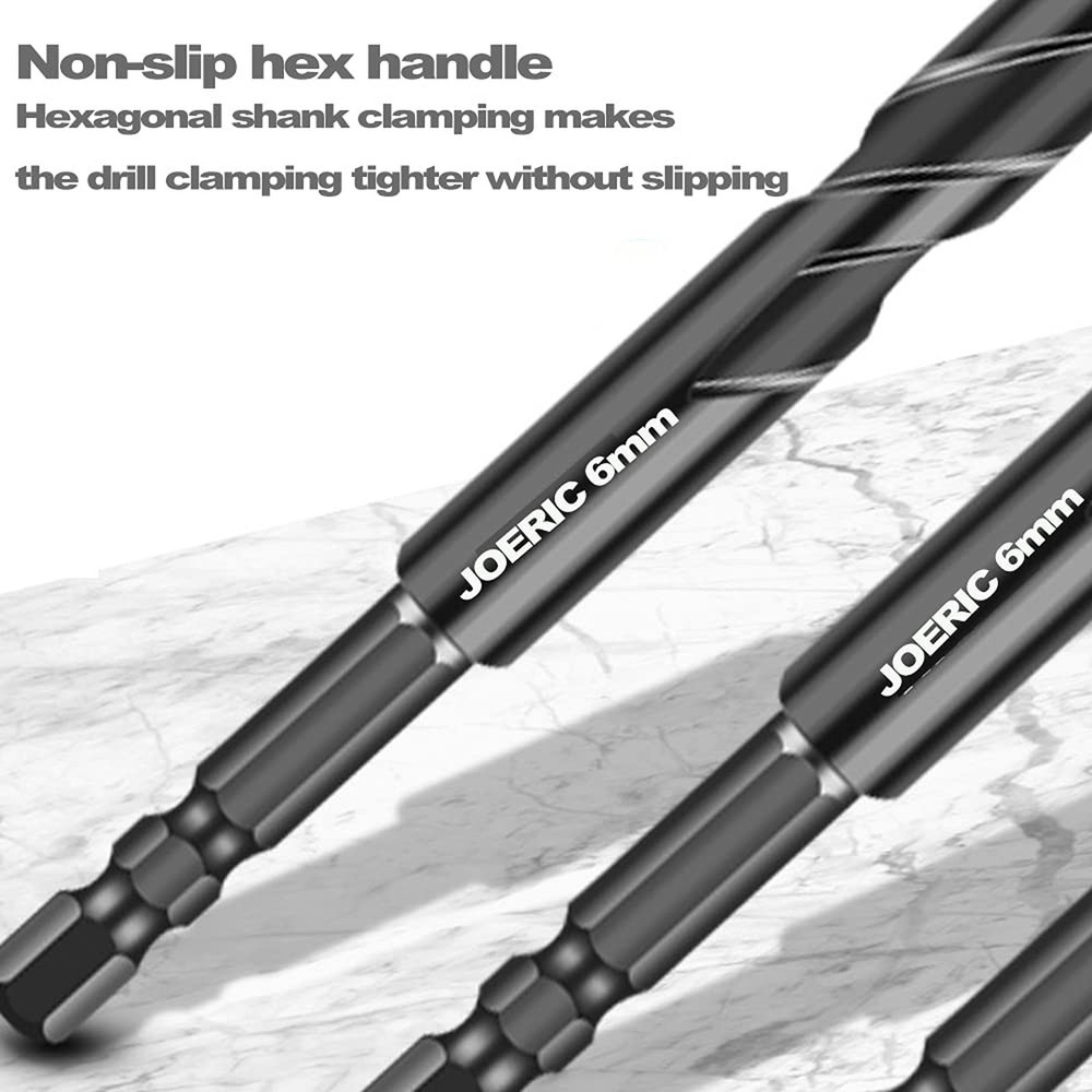 6PCS Ceramic Tile Drill Bits, JOERIC Masonry Drill Bits Set for Glass, Brick,...