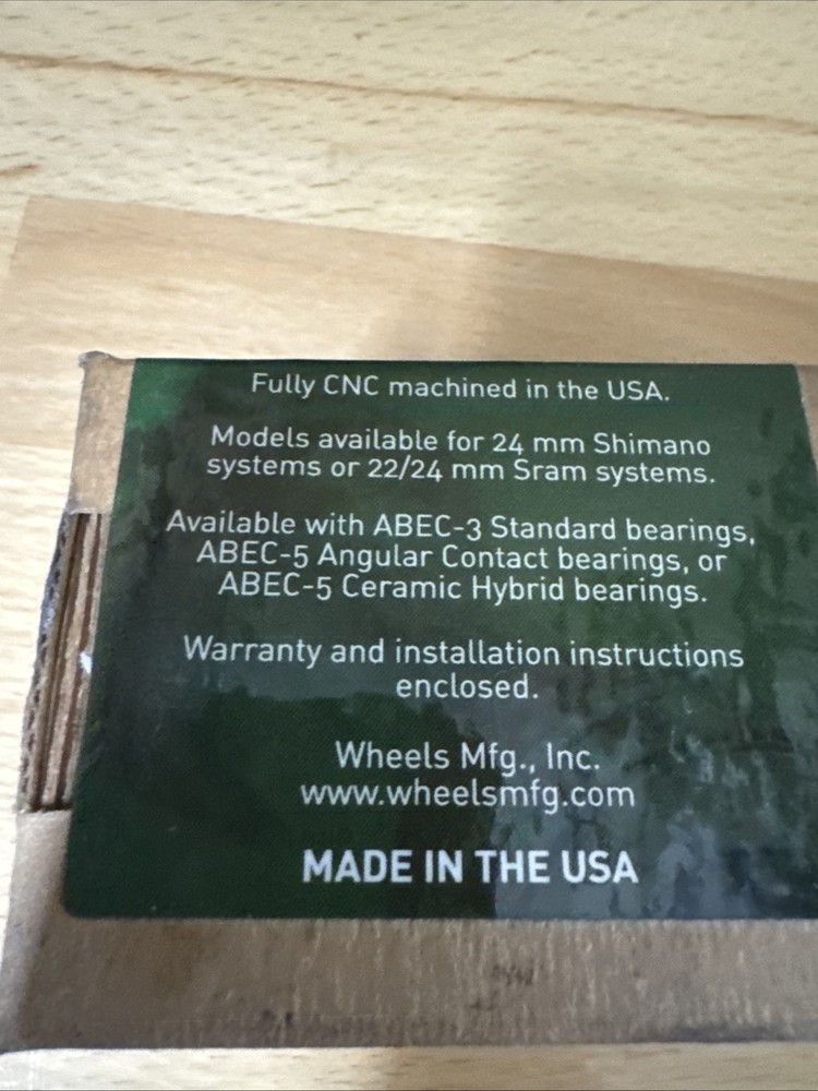 Wheels Manufacturing Road External Bottom Bracket SRAM 22/24mm Gray