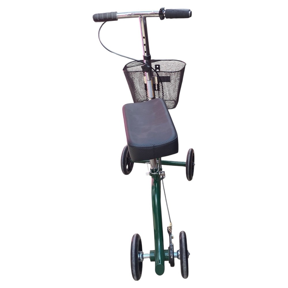 KneeRover Steerable Knee Scooter Green Adjustable Foldable