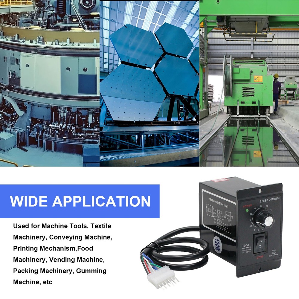 AC 110V Electric Motor Speed Controller Reversible Switch Regulator Switch 120W