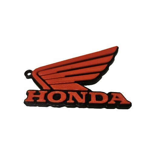 Honda Motorsports Dirbike Fourwheeler Keychain black and red 3d printed