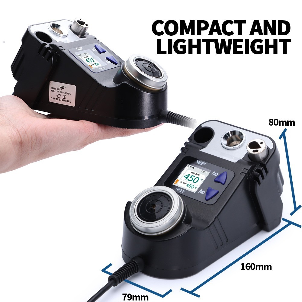 WEP 982V Precision Digital Soldering iron Station C245 ironTips soldering gun