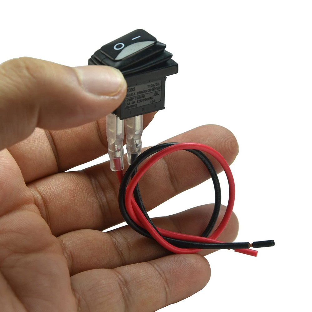 3Pcs Waterproof Rocker Toggle Switch,2 pin mini ON-Off Rocker Switch with 20C