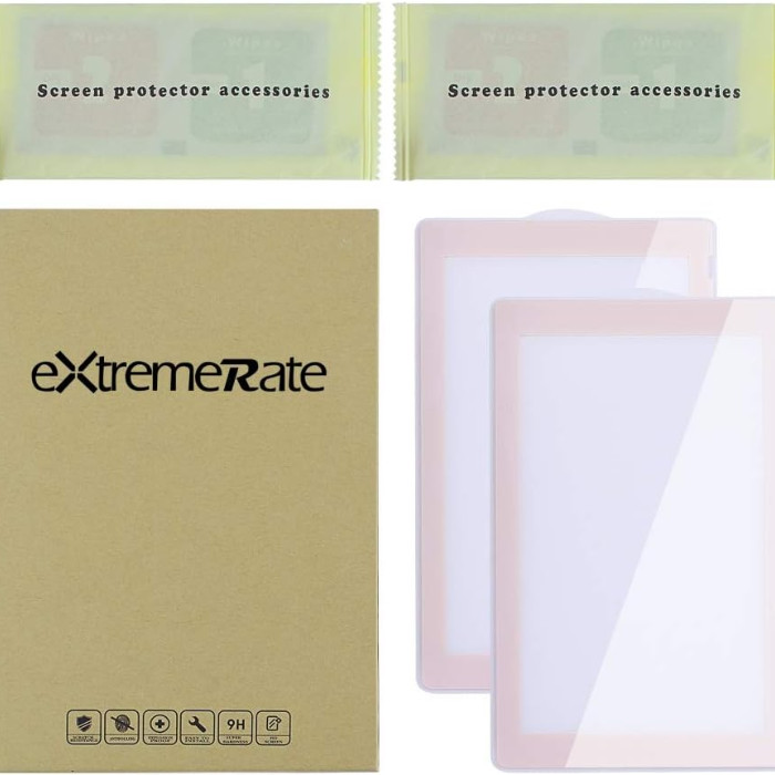 Nintendo Switch Tempered Glass Screen Protector – Open Box – 2 Pack - Pink