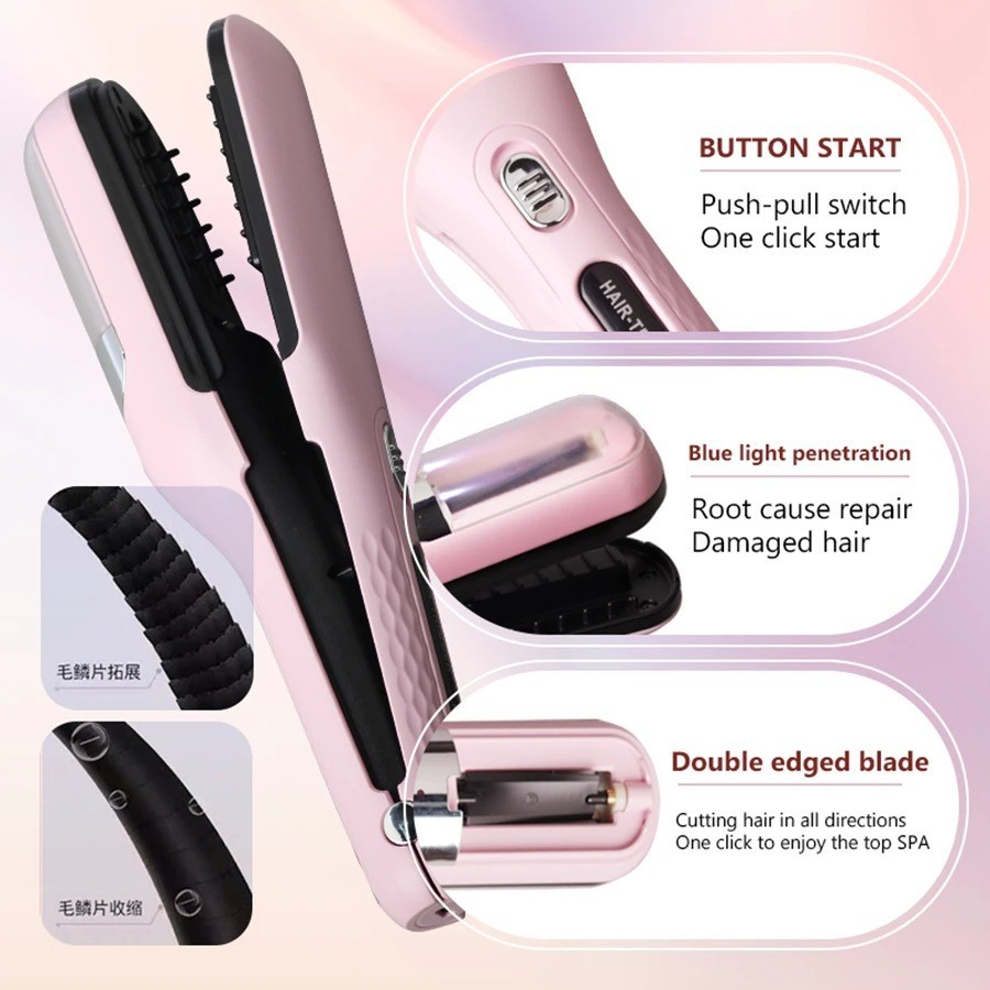 Split End Hair Trimmer Cordless Auto Cutter For Dry & Damaged Hair