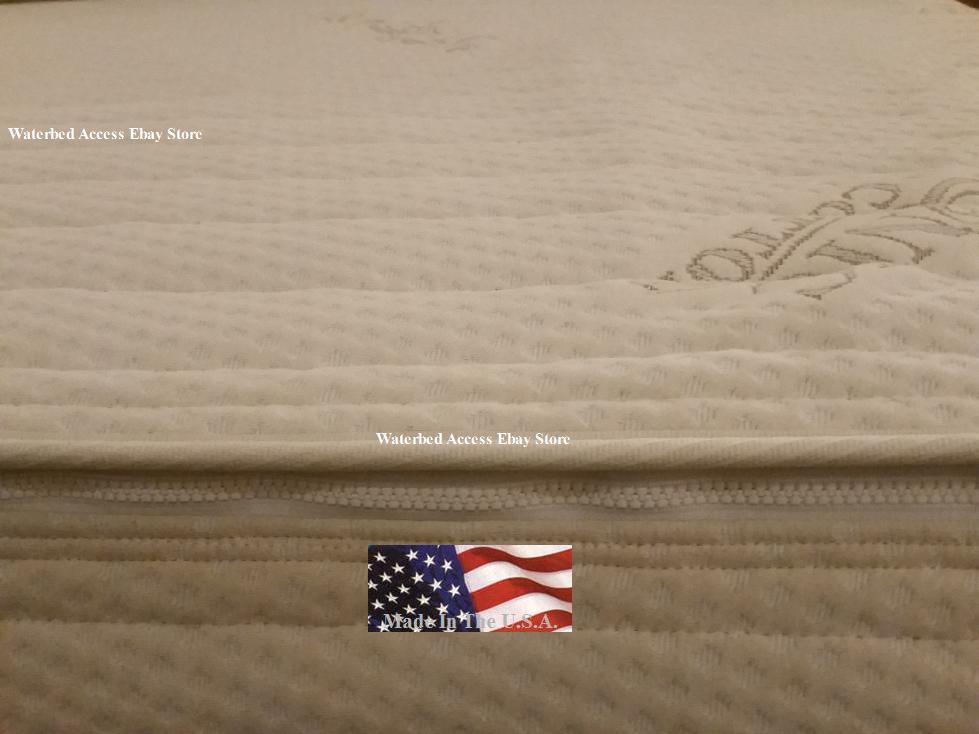 California Queen Bamboo Zipper Mattress Cover hardside Waterbed Mattress