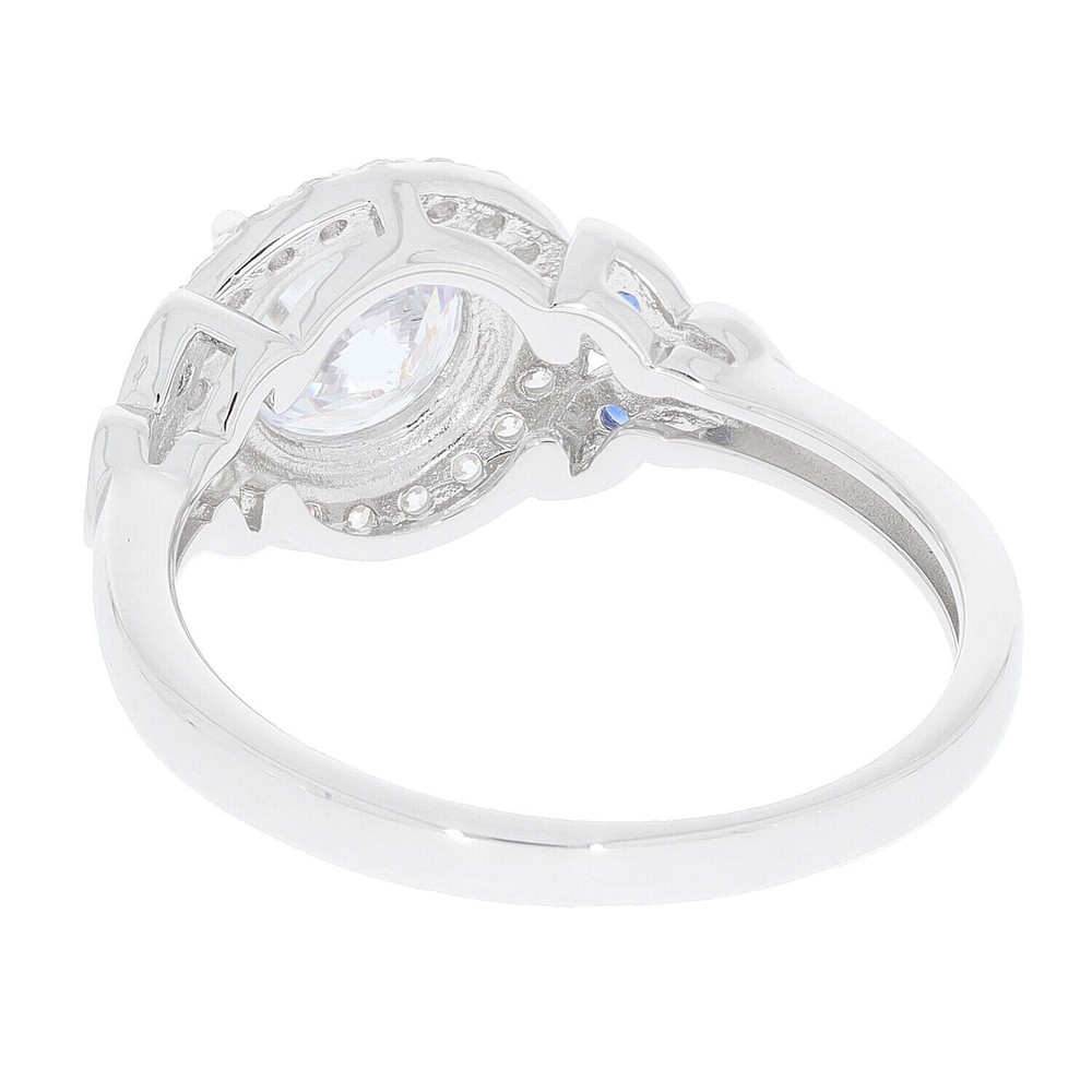 Sterling Silver Semi Mount Ring Setting Round RD 8x8mm Topaz