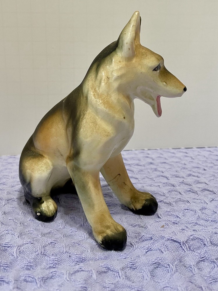 German Shepherd Figurine Vintage