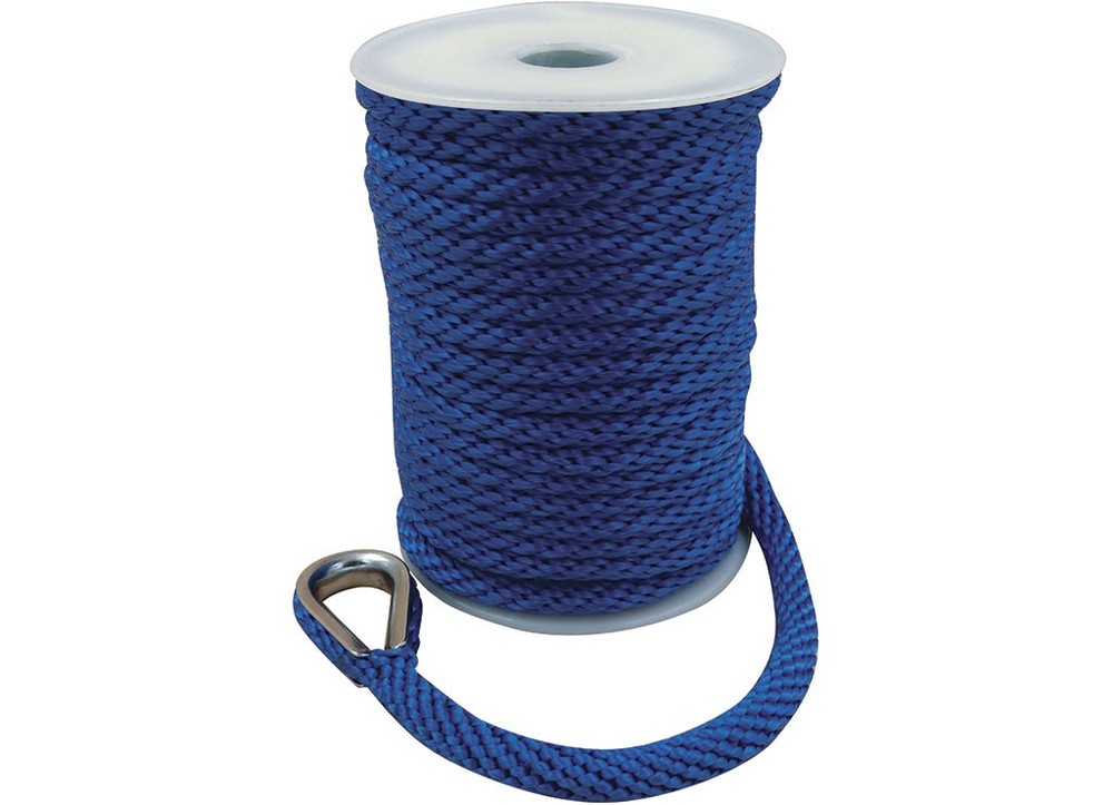 Extreme Max 3006.2060 BoatTector Solid Braid MFP Anchor Line/Thim 3/8"x100' Blue