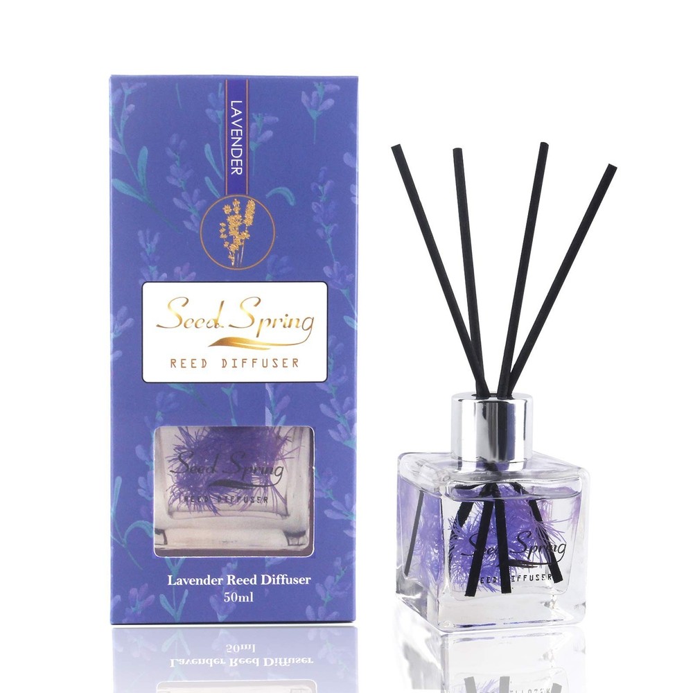 Reed Diffuser Set with Sticks Lavender Aromatherapy Oil Scent Diffuser for Ho...