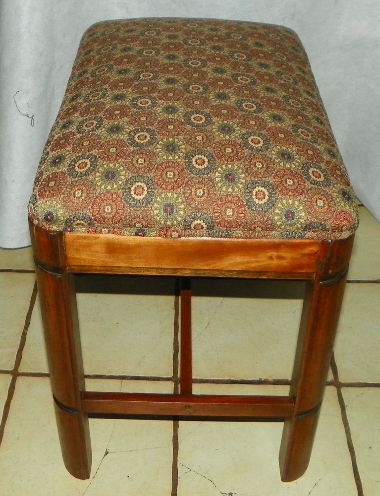 Mid Century Mahogany Vanity Bench (VB-58)
