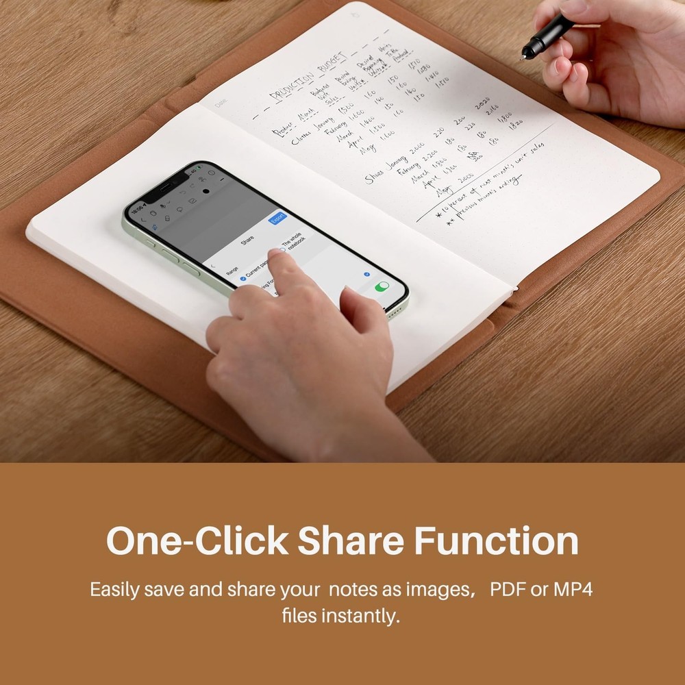Note 2-in-1 Digital Notebook Drawing Tablet With Battery-free Pen, Bluetooth ...