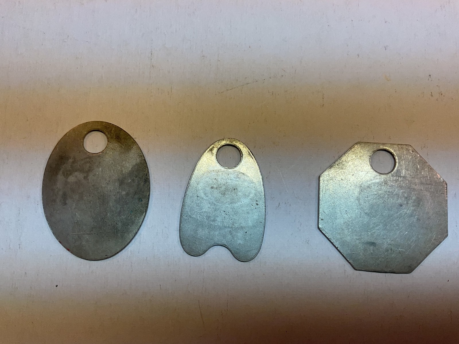 3 NJZCO MINERS TAGS FRANKLIN NEW JERSEY ZINC FLUORESCENT MINERAL W/T/P 2788/2567