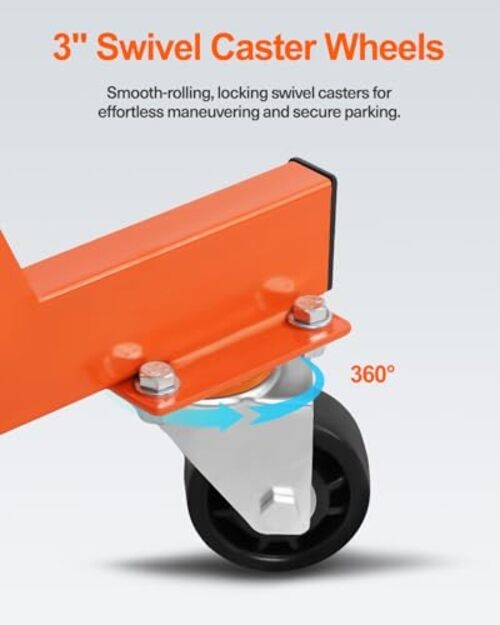 LS Engine Stand Cradle, Rolling Storage Stand for GM Chevy V8 LSx Orange