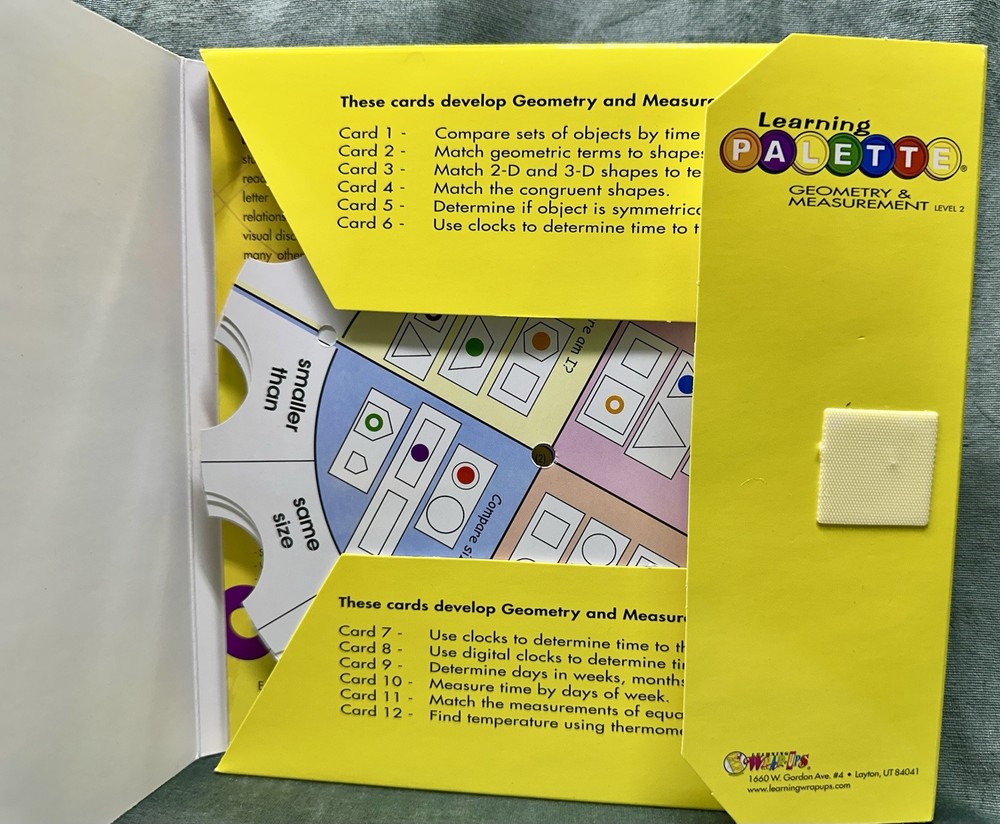 Usborne Learning Wrap ups Palette Discs Math Geometry & Measurement Gr Level 2