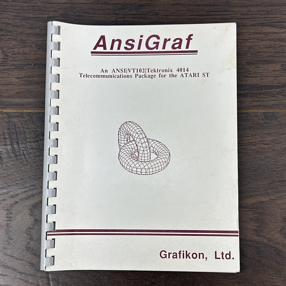 Atari ST Ansigraf Telecommunications Manual 1986