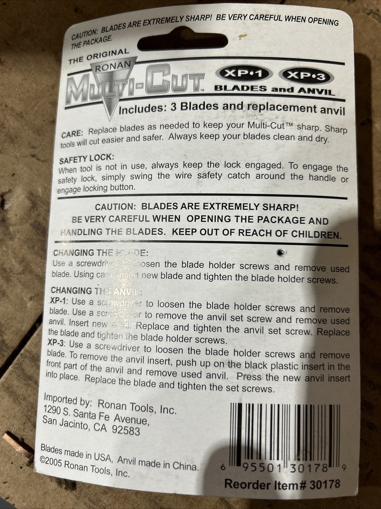 Ronan Multi-Cut Replacement Blades 3 piece (SP65)