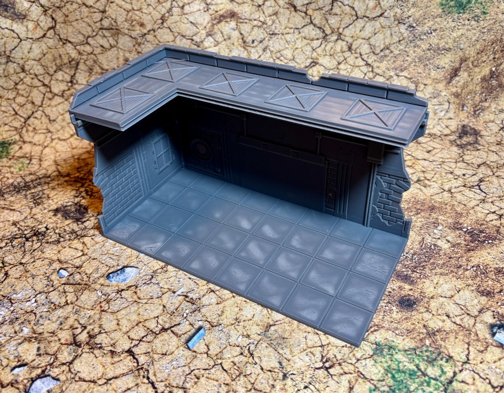 Plastic UKTC 40k Terrain Small L Ruin (1 Piece) - Easy stack system - Left hand
