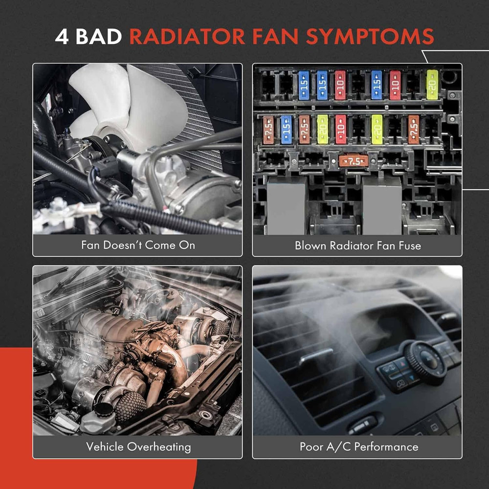 A/C Condenser Fan Assembly Compatible with Select Dodge Models - Ram 1500 2002-2