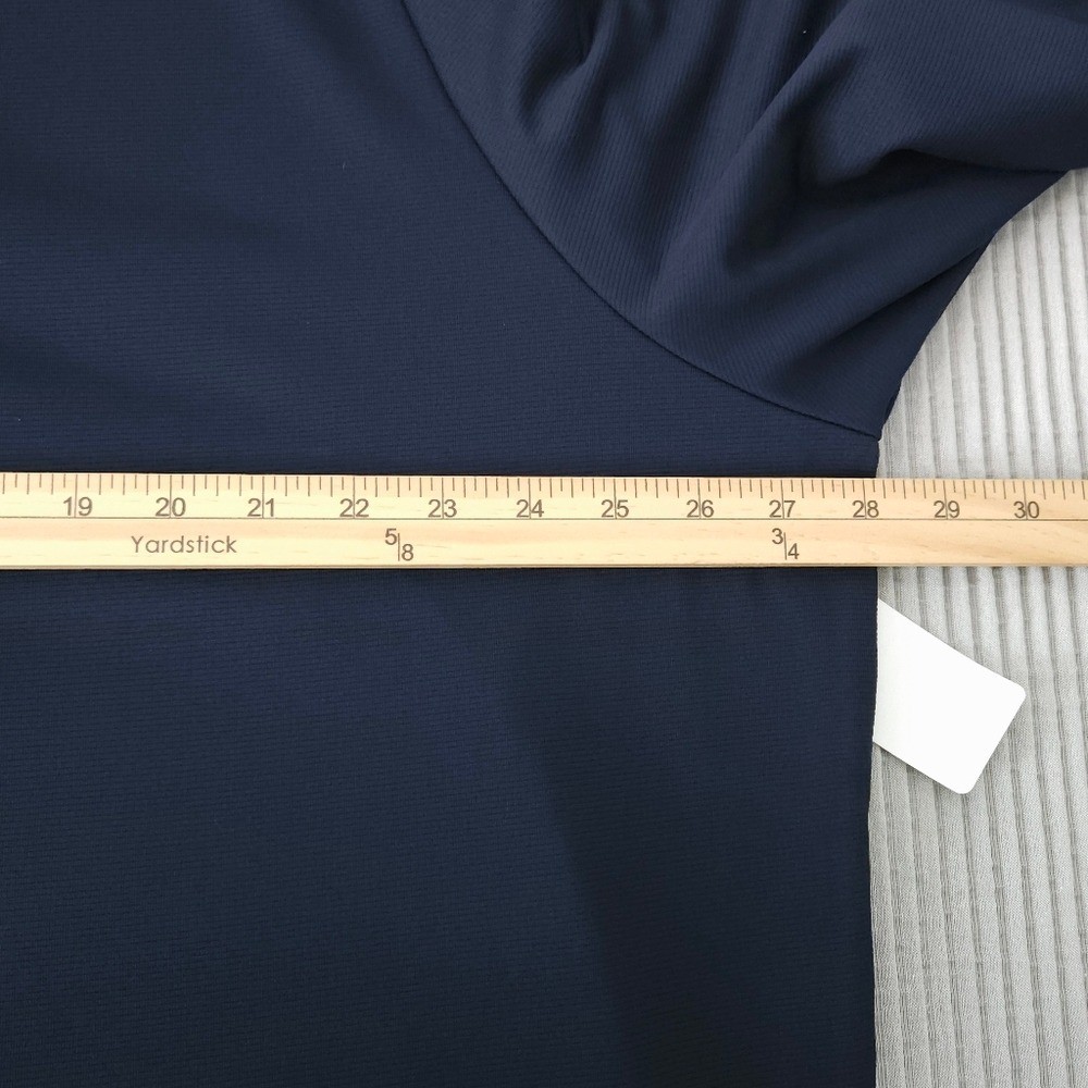 Adidas Golf Men's 2XLT Half Zip Pullover Navy Blue 3-Stripe Raglan Performance