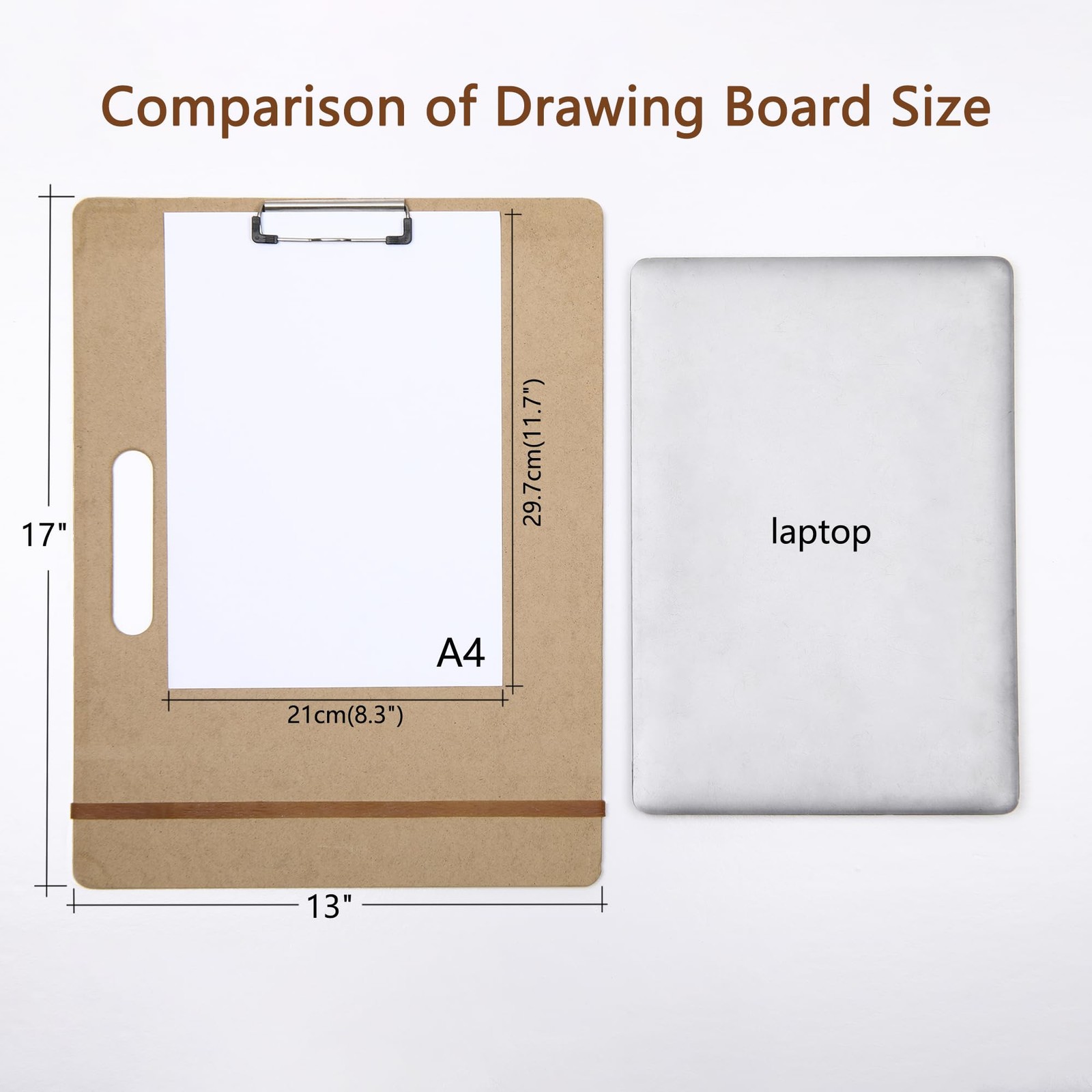 13" x 17" Artist Sketch Board with Handle - Portable Clipboard for Painting a...