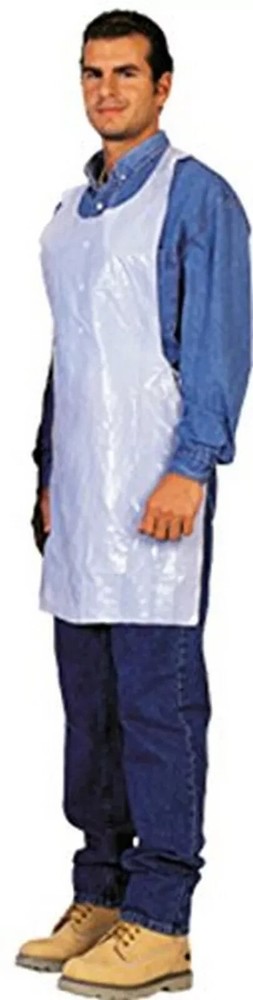 Disposable White Poly Aprons (25 Count)