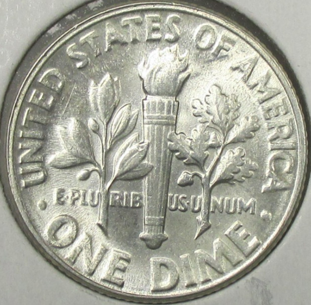 1948 Roosevelt Silver Dime Error Coin - DDO
