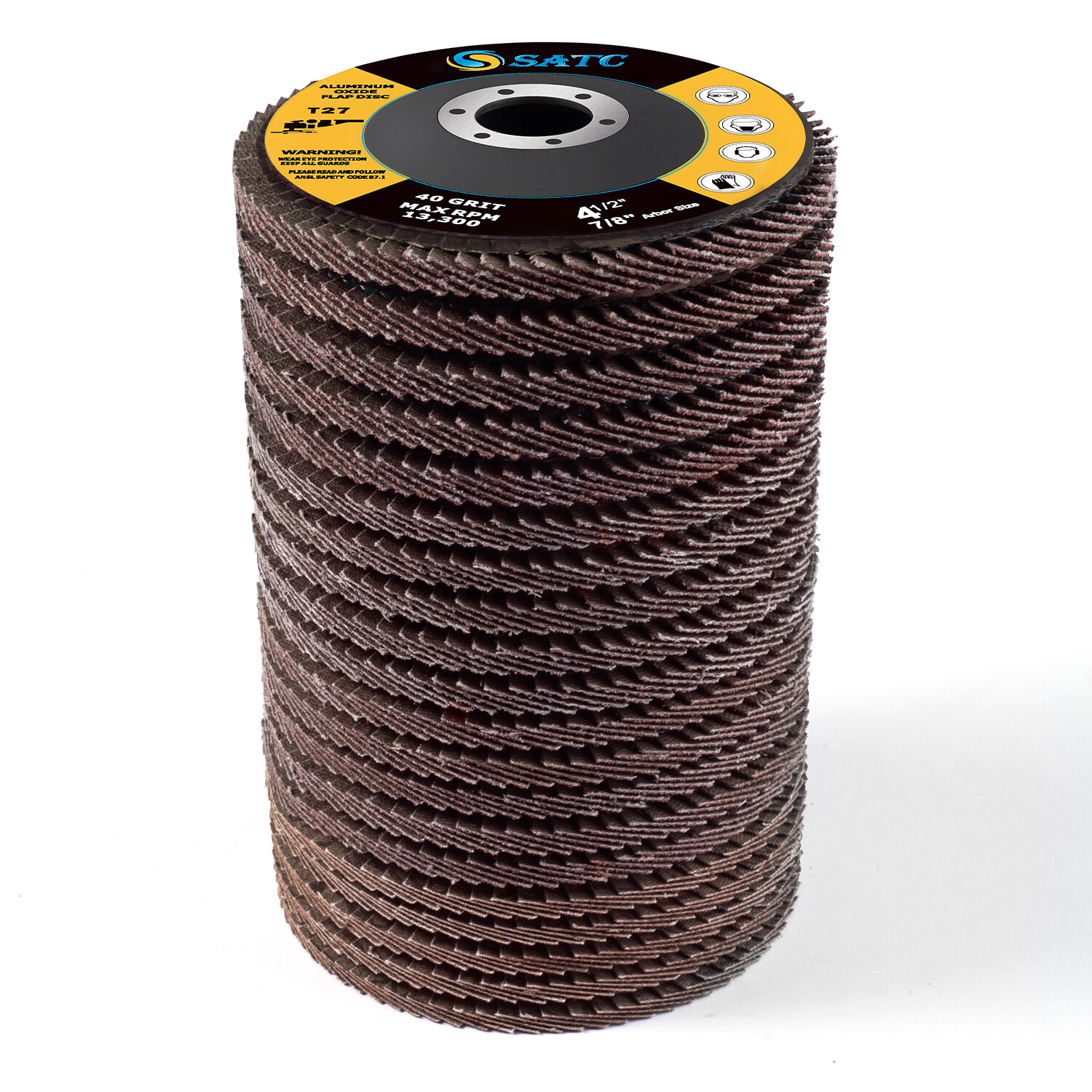 20x 4.5" 4-1/2 Flap Disc 40 60 80 120 Grit Angle Grinder Sanding Grinding Wheels