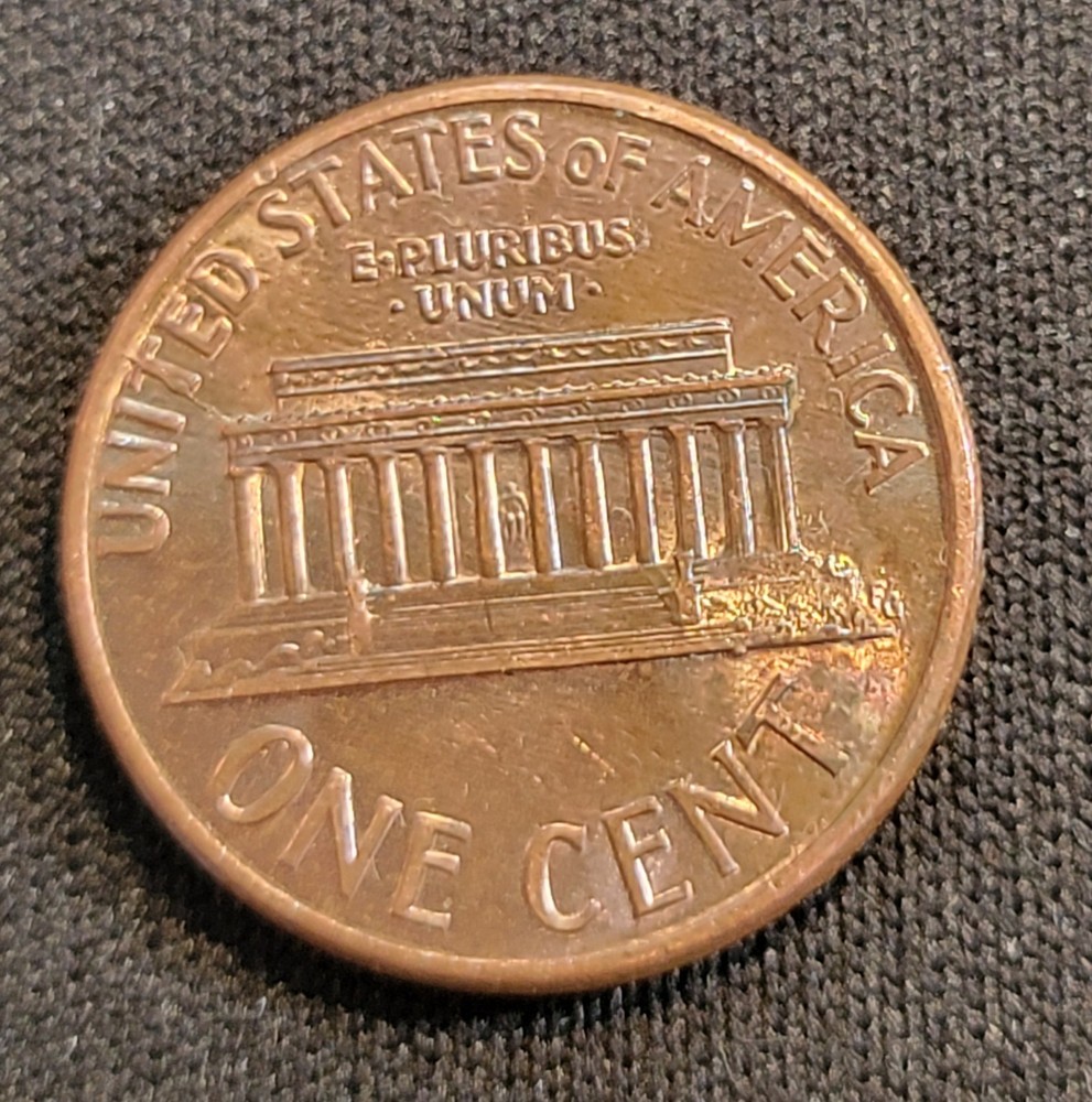 1992 Lincoln Penny Reverse Die Crack Error Coin