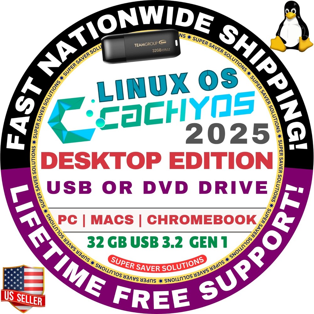 CachyOS ALL VERSIONS / DESKTOP EDITION / LINUX BOOTABLE USB LIVE Flash Pen-drive