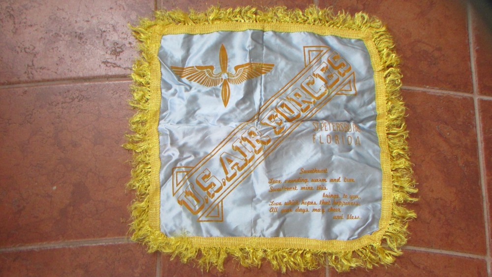 Korea/Vietnam War U.S. AF "St.Petersburg,FL" SWEETHEART"  Homefront Pillow Cover