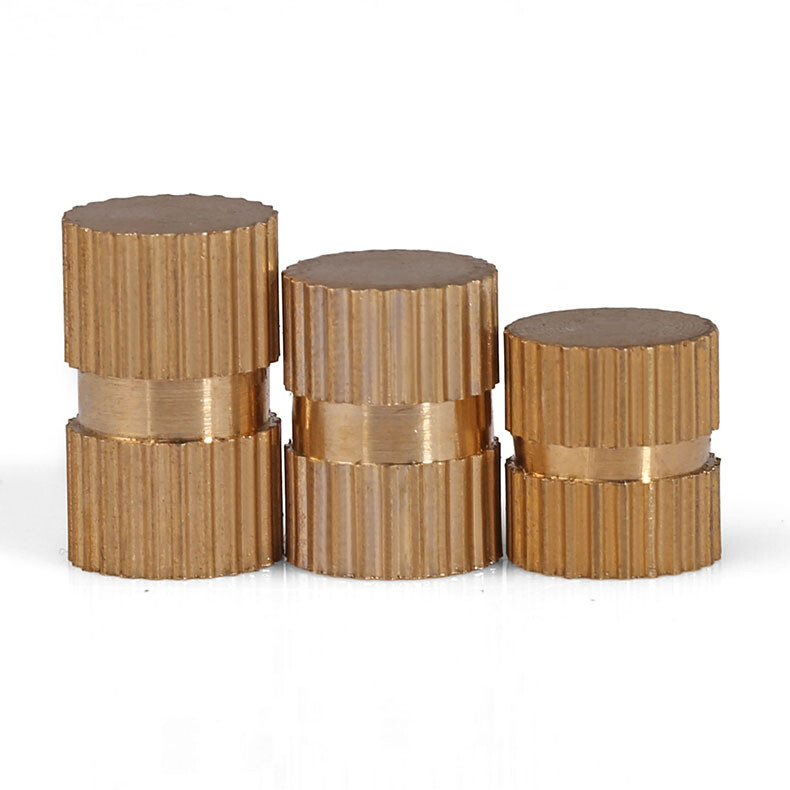 M3 M4 M5 M6 M8 Blind Hole Brass Knurled Insert Nuts Thumb Embedded Nuts