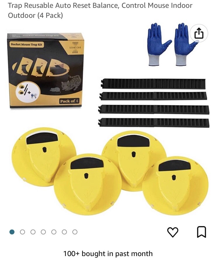 Bucket Mouse Trap 4 pack UPDATED 2024