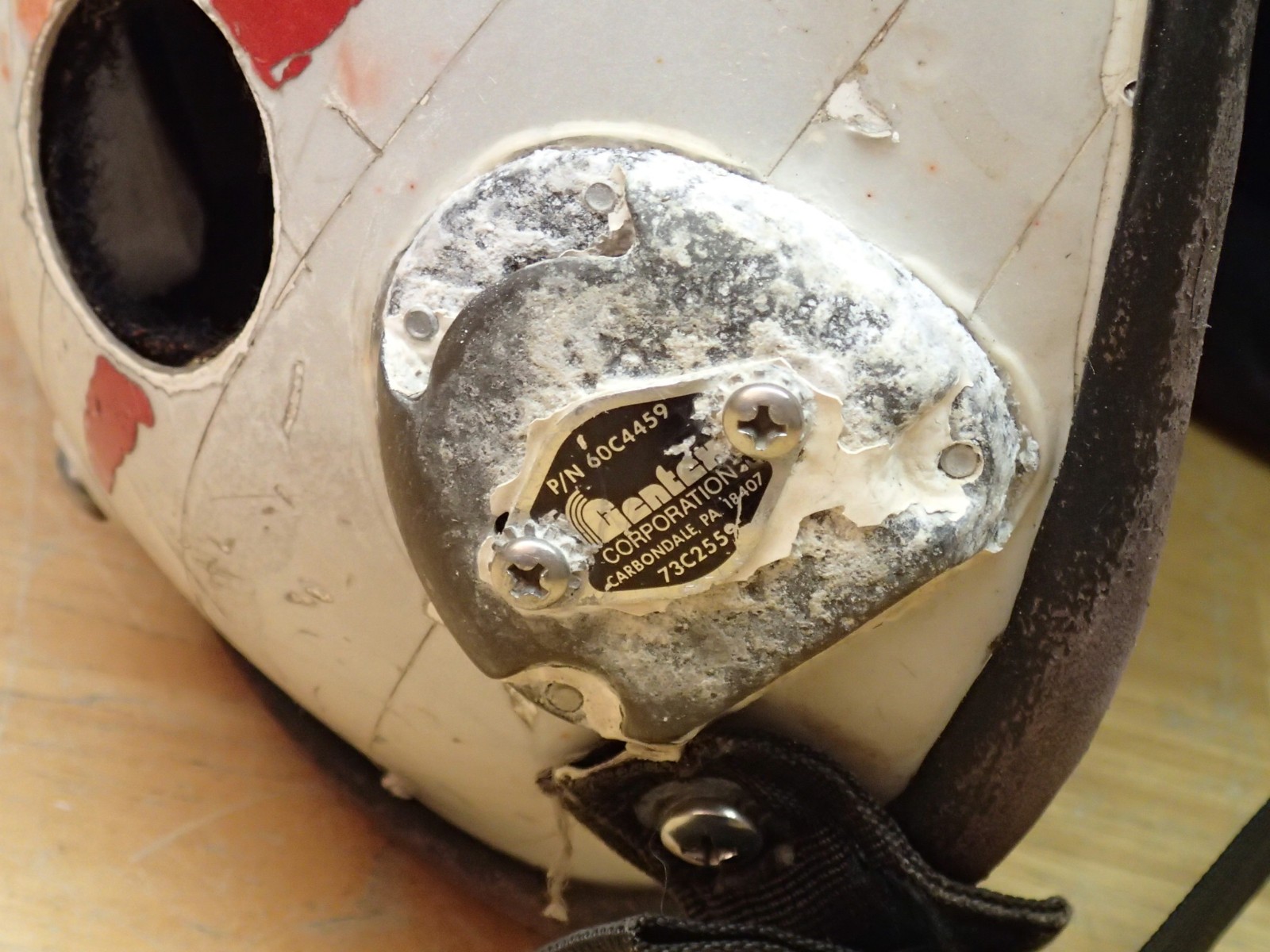 Gentex Vintage PRK-37/P Aircraft Flight Crew Helmet Incomplete Rough Estate Item