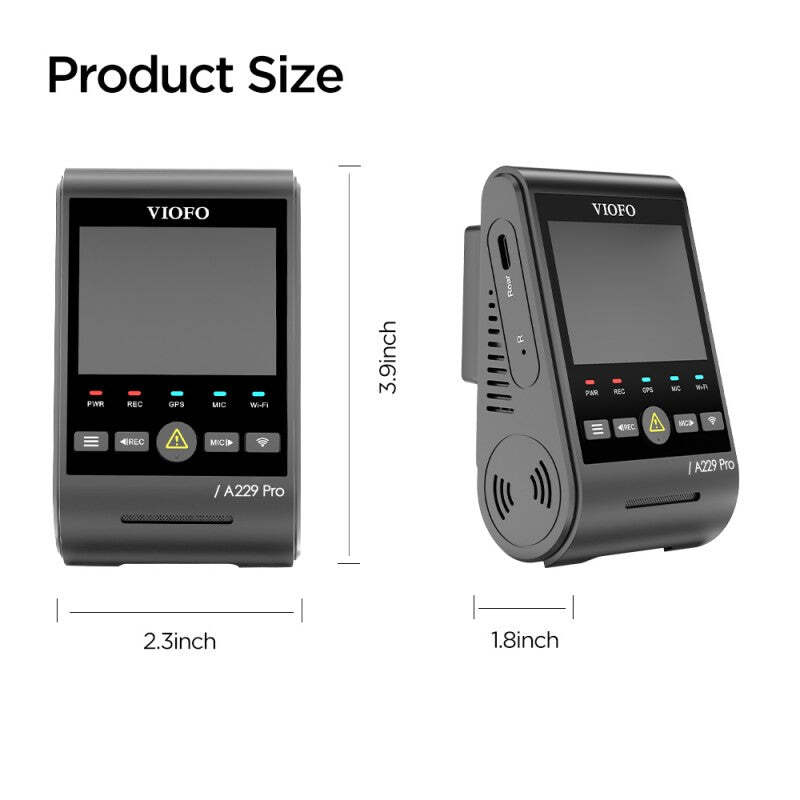 Viofo A229 PRO 1CH 4K HDR w/Sony STARVIS 2 IMX678 8MP Sensor/WiFi/GPS