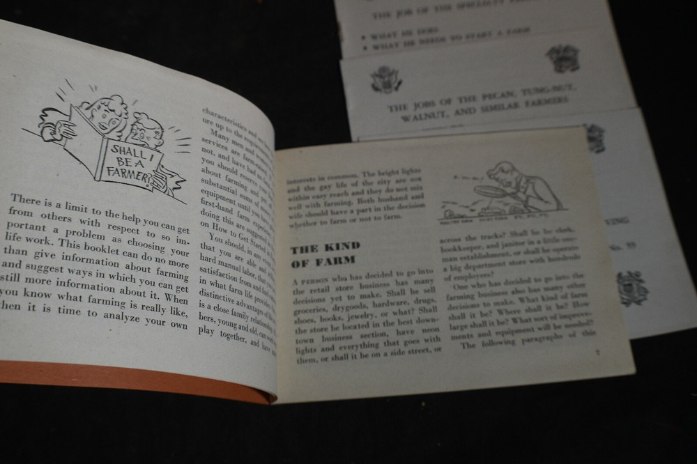 WW2 Shall I be a Farmer Brochures for Military Veterans *Fruit*Pecans*Walnuts*