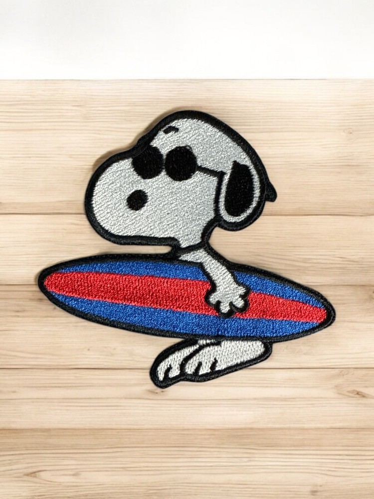 SNOOPY WITH SURFBOARD, Multi Sizes and backing choices